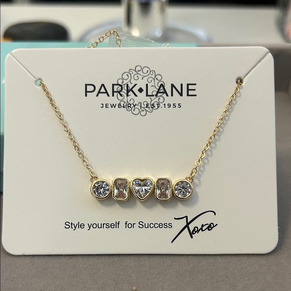 Park Lane Gold Necklace with Crystal Accents